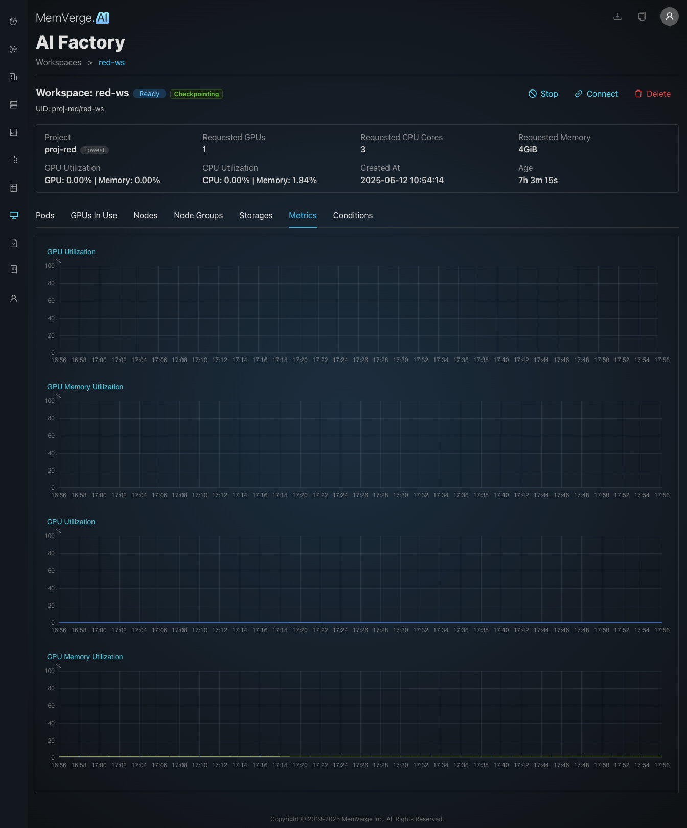 Metrics Tab