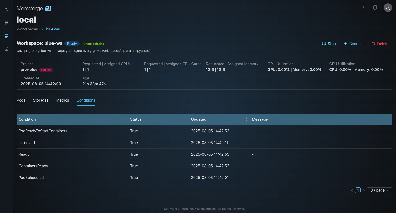 Conditions Tab