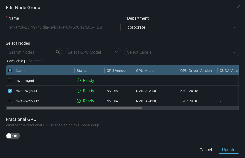 Edit Node Group