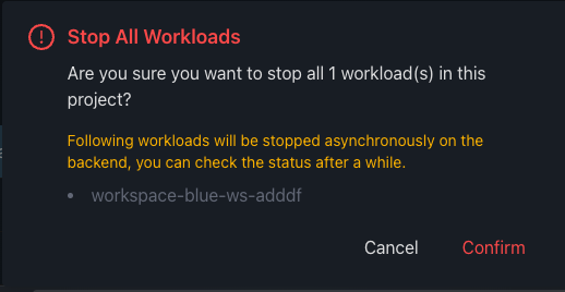 Stop All Workloads
