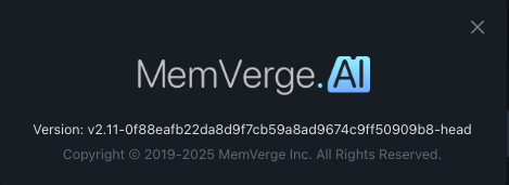 Image of MemVergeAI 0.4.0 About