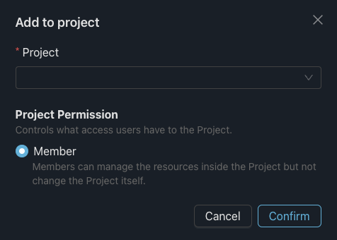 Add User to a Project