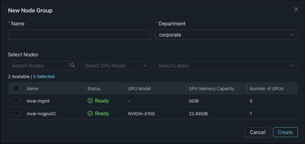 New Node Group Dialog