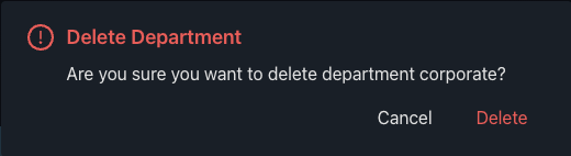 Delete Department Confirmation