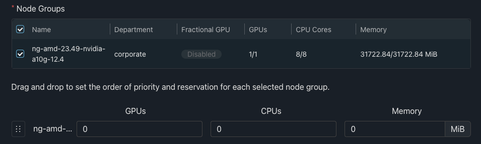 Changing Node Group Priority Ordering