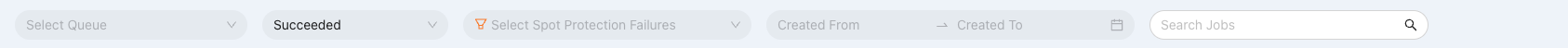 Jobs View Filtering and Search Options