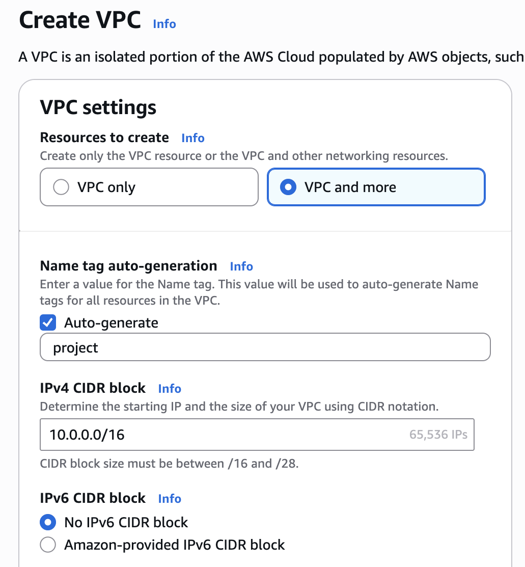 Create VPC