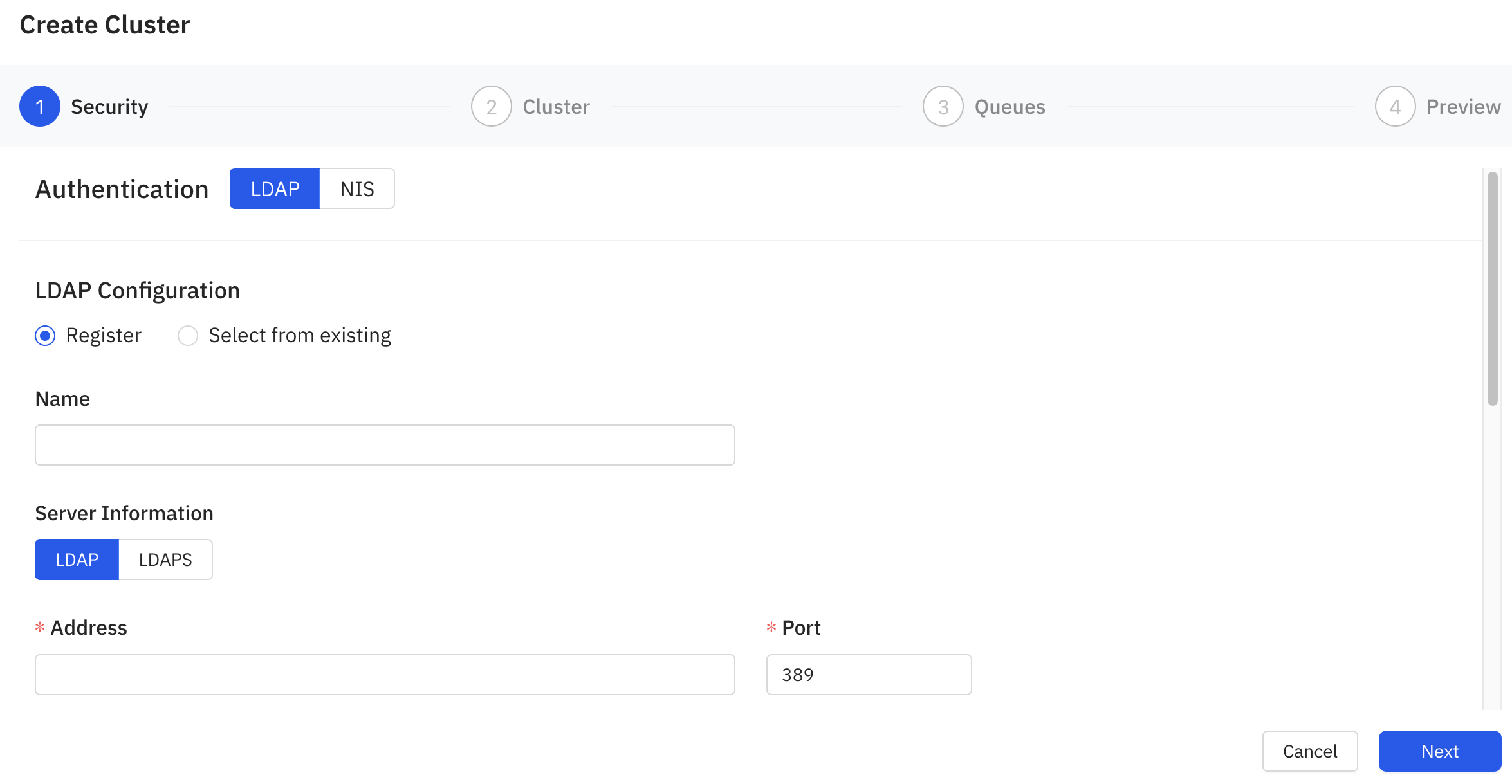 Create Cluster