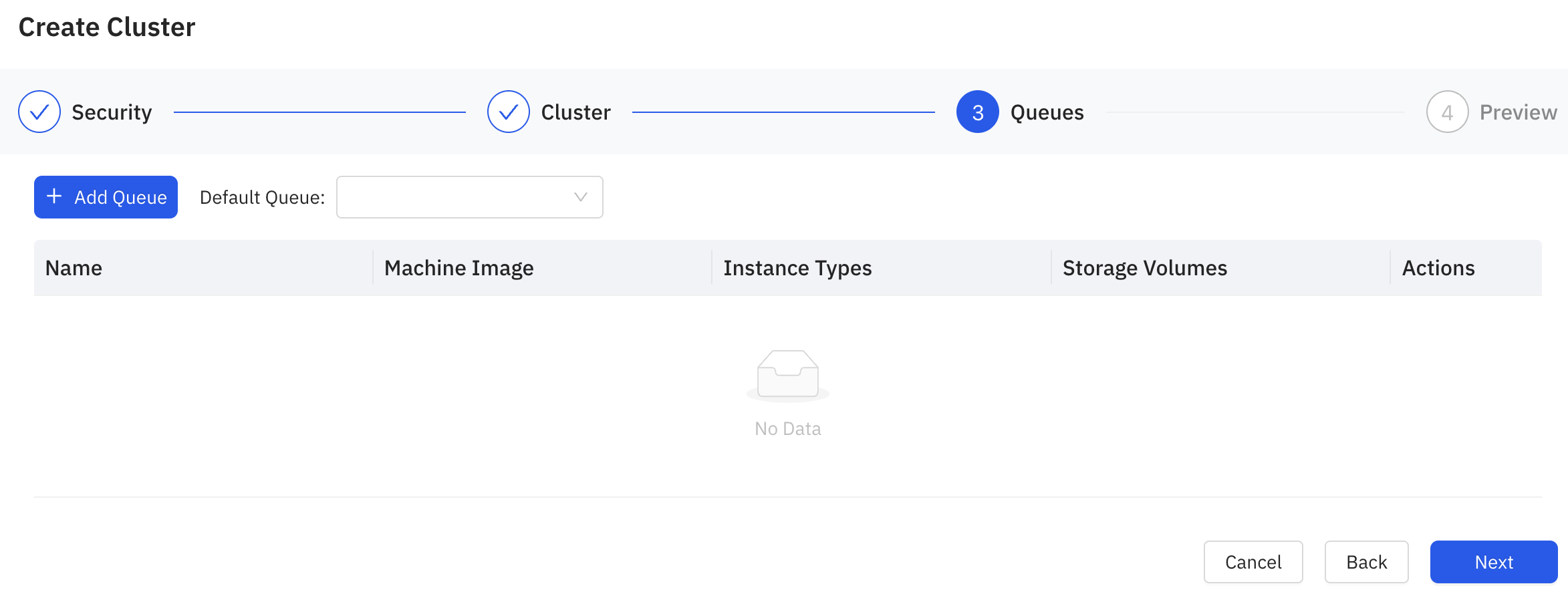 Create Cluster