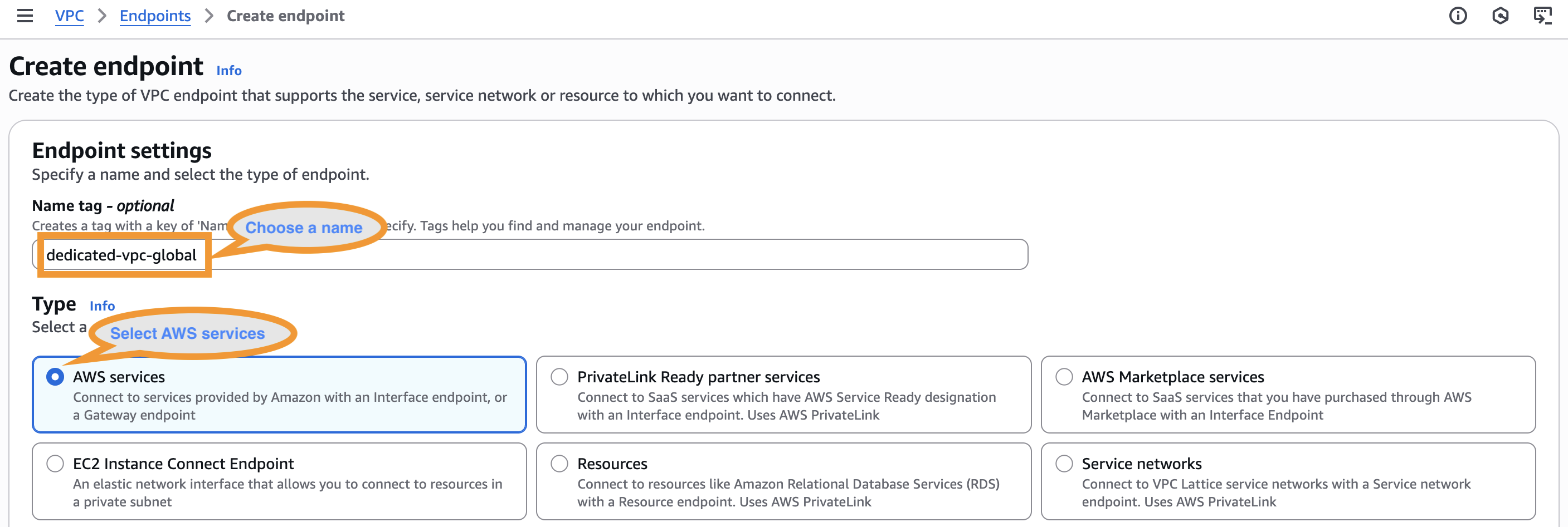 Create global access point