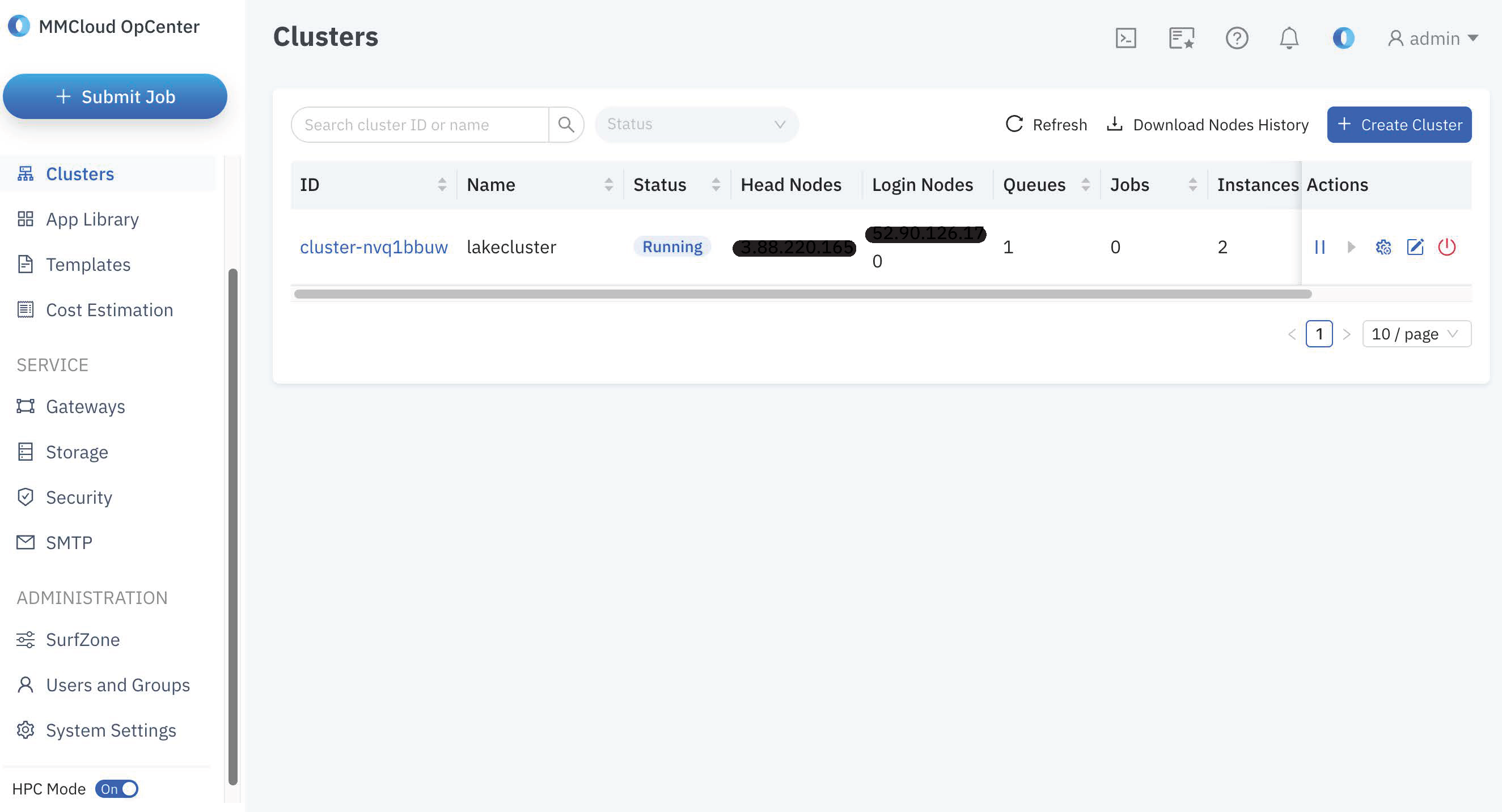 Web interface