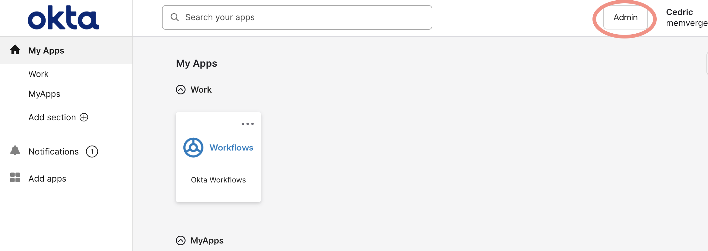 Okta Admin Mode