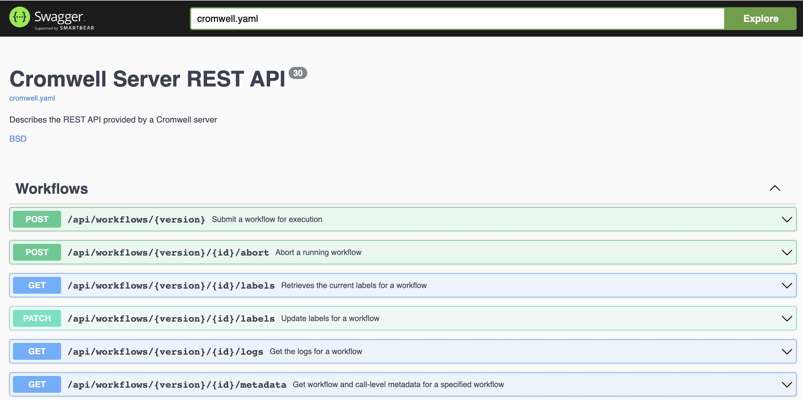 Cromwell Server Interface